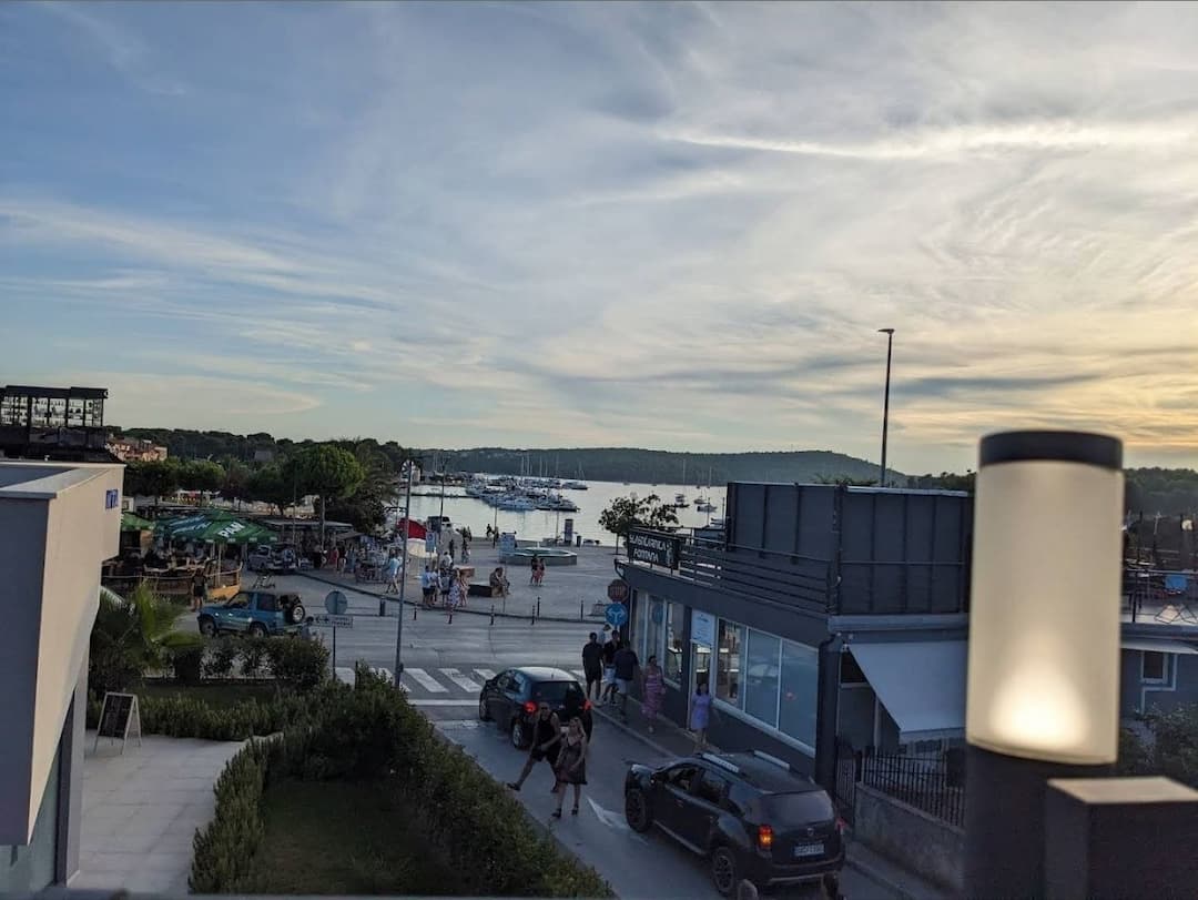 View toward Medulin waterfront near Deluxe Grill and Pancakes Bar